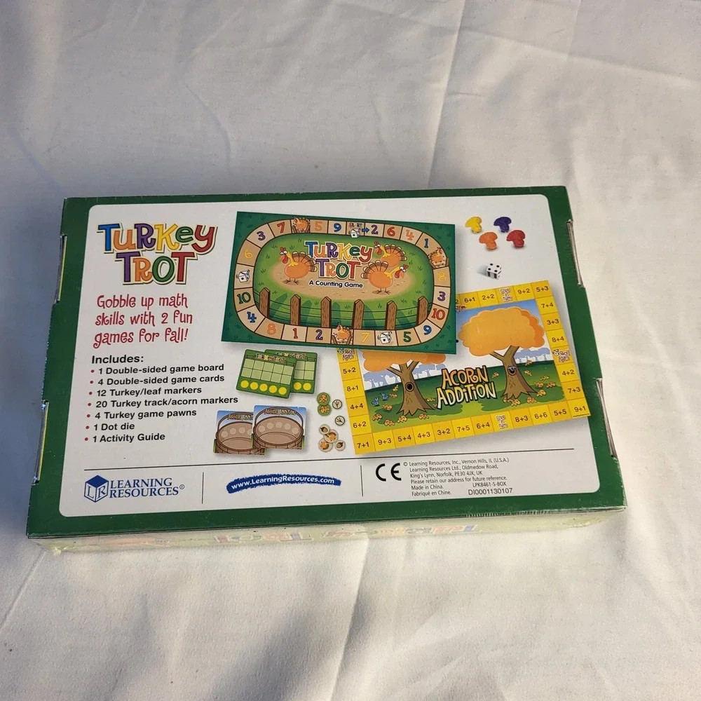 New Sealed Learning Resources Turkey Trot Counting Game Ages 5 and Up